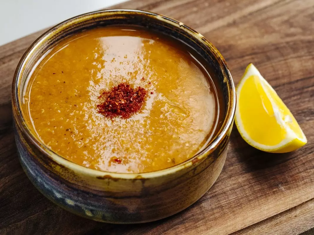 spicy-lentil-soup-with-side-lemon